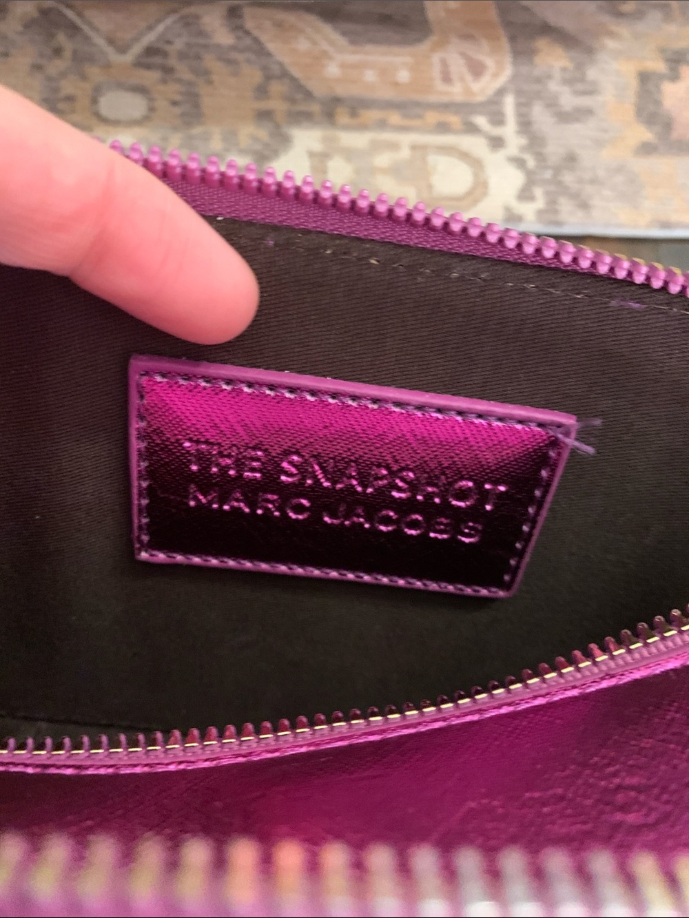 Marc Jacobs Metallic Pink Snapshot Crossbody Bag - Picture 9 of 10